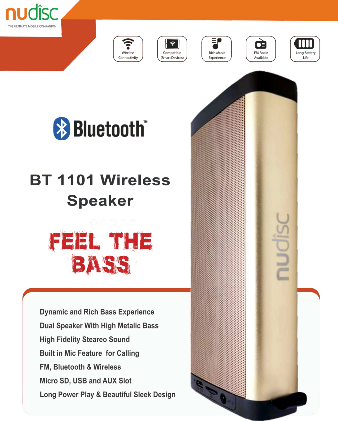 Bportabel  Blue Tooth  Speaker NDBT   1101