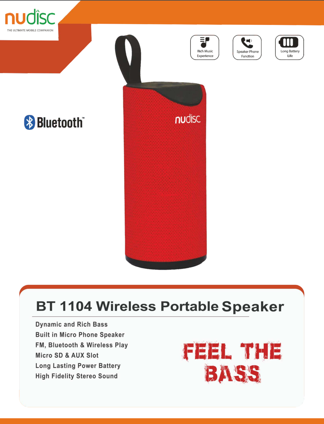 Bportabel  Blue Tooth  Speaker  NDBT  1104